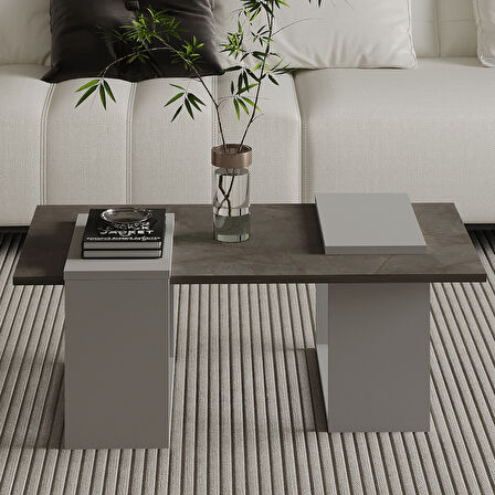 Matris Modern Orta Sehpa – Geometrik Tasarım ve Şık Detaylar