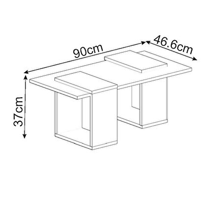 Matris Modern Orta Sehpa – Geometrik Tasarım ve Şık Detaylar