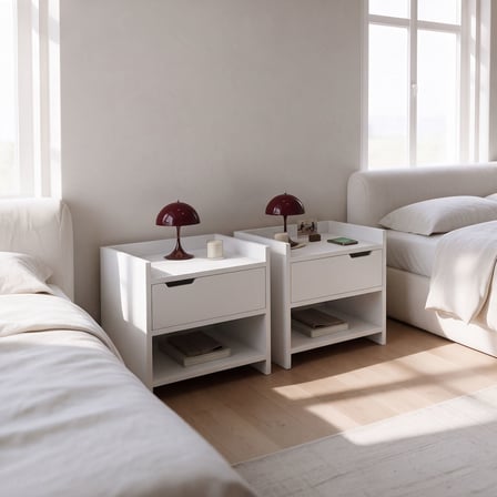 İnarch Dizayn Nero Komodin Sağ ve Sol Modül SET – Tek Çekmeceli Modern Tasarım 