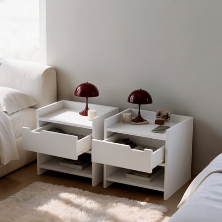İnarch Dizayn Nero Komodin Sağ ve Sol Modül SET – Tek Çekmeceli Modern Tasarım 