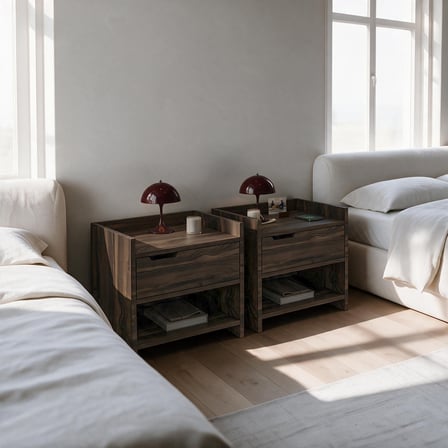İnarch Dizayn Nero Komodin Sağ ve Sol Modül SET – Tek Çekmeceli Modern Tasarım 