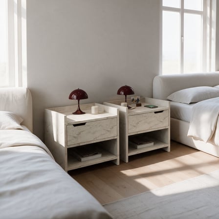 İnarch Dizayn Nero Komodin Sağ ve Sol Modül SET – Tek Çekmeceli Modern Tasarım 