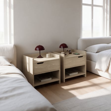 İnarch Dizayn Nero Komodin Sağ ve Sol Modül SET – Tek Çekmeceli Modern Tasarım 