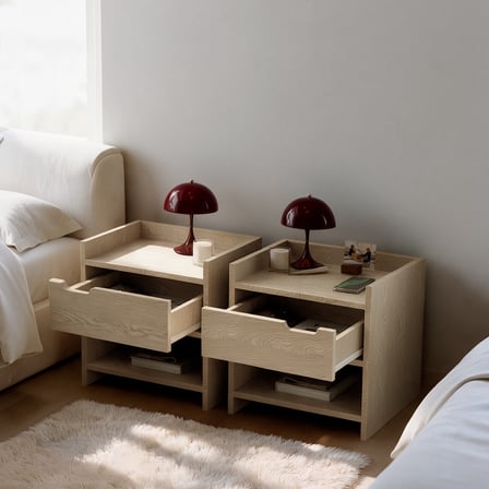 İnarch Dizayn Nero Komodin Sağ ve Sol Modül SET – Tek Çekmeceli Modern Tasarım 