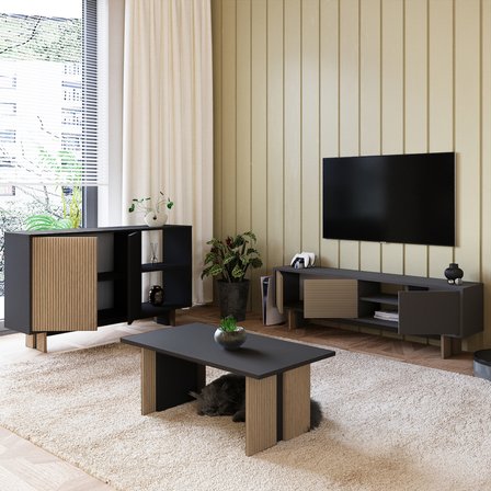 İnarch Dizayn Ravello Oturma Odası SET – Modern Konsol, TV Sehpası ve Orta Sehpa Üçlü Takım