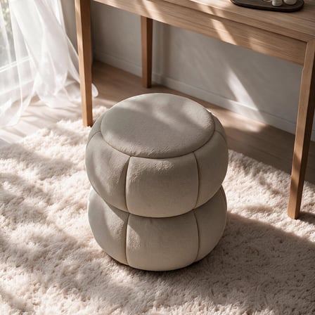İnarch Dizayn Softura Puf – Modern Dekoratif Konforlu Yuvarlak Tasarım 