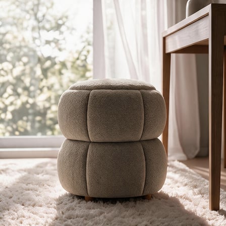İnarch Dizayn Softura Puf – Modern Dekoratif Konforlu Yuvarlak Tasarım 