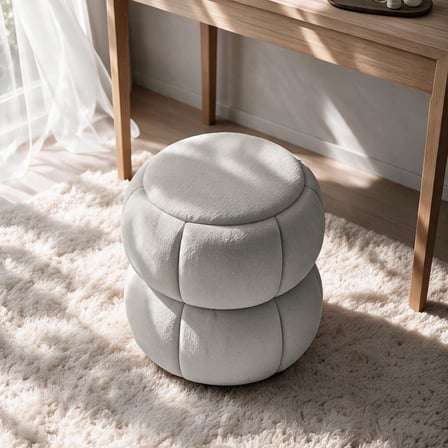 İnarch Dizayn Softura Puf – Modern Dekoratif Konforlu Yuvarlak Tasarım 