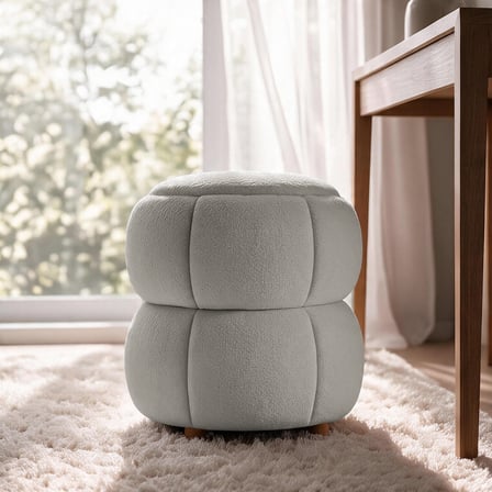 İnarch Dizayn Softura Puf – Modern Dekoratif Konforlu Yuvarlak Tasarım 