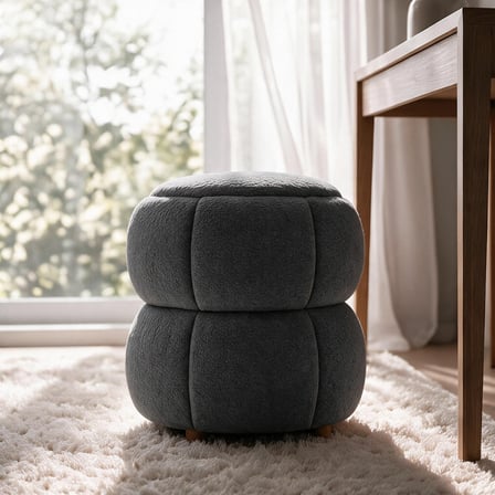 İnarch Dizayn Softura Puf – Modern Dekoratif Konforlu Yuvarlak Tasarım 