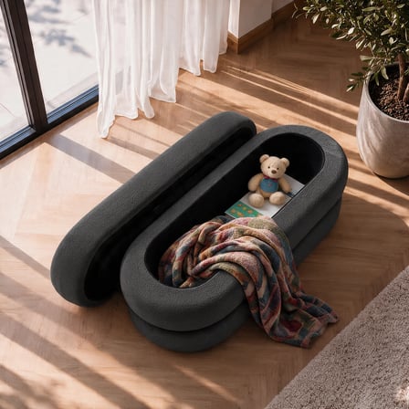 İnarch Dizayn Naturis Sandıklı Bench – Depolama Alanlı Modern Puf