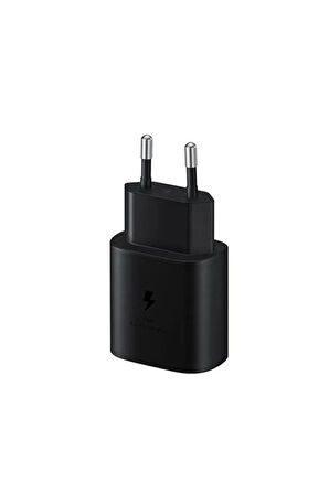 Galaxy A55 Uyumlu 25 Watt Hızlı Şarji Aleti Type-c Adaptör Ve Kablo - Siyah