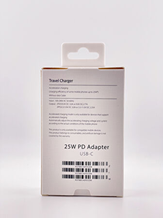 Hızlı Şarj 25w Usb-c Type-c Pd Şarj Cihazı - Beyaz
