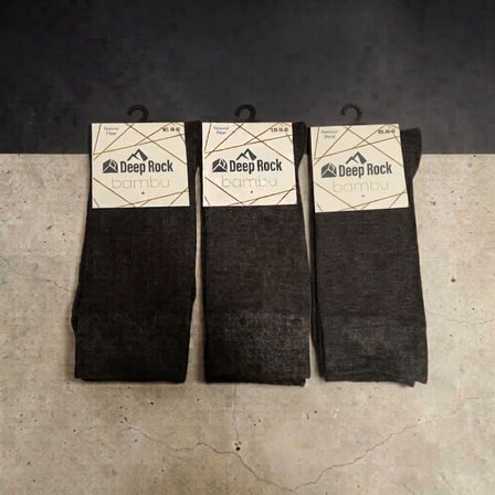 Deep Rock Bambu Erkek Çorap 3'lü Paket – Yumuşak ve Konforlu Günlük Çorap
