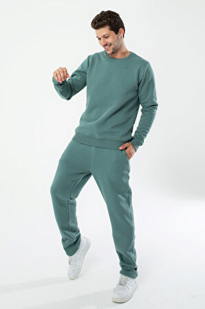 Marshall Erkek Pamuklu Içi Polarlı Nakışlı Relaxed  Eşofman Takımı