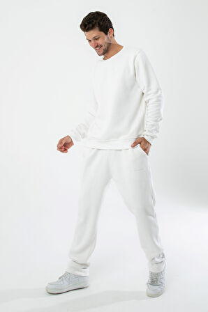 Marshall Erkek Pamuklu Içi Polarlı Nakışlı Relaxed  Eşofman Takımı