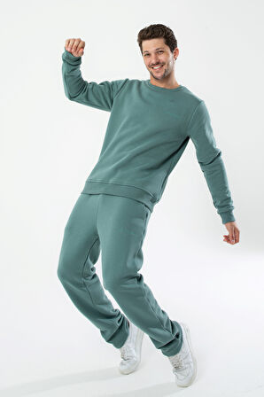 Marshall Erkek Pamuklu Içi Polarlı Nakışlı Relaxed  Eşofman Takımı