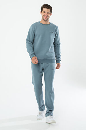 Marshall Erkek Pamuklu Içi Polarlı Nakışlı Relaxed  Eşofman Takımı