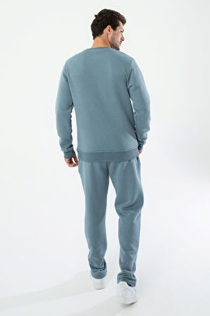 Marshall Erkek Pamuklu Içi Polarlı Nakışlı Relaxed  Eşofman Takımı