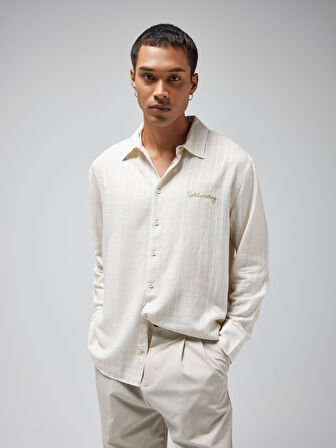 GSSTORE X Midground Erkek Keten Gömlek E251230