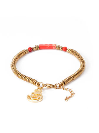 Galatasaray Doğal Taş (Hematit,Varasit) Çelik Bileklik U251239