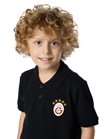 Galatasaray 5 Yıldız Klasik Logo Polo Çocuk T-shirt C251403