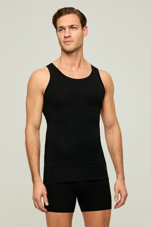 Kom Fit Korse Erkek Atlet - Siyah