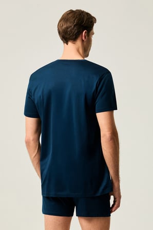 Kom Elite VYaka Pamuk Merserize Erkek Tshirt - Lacivert