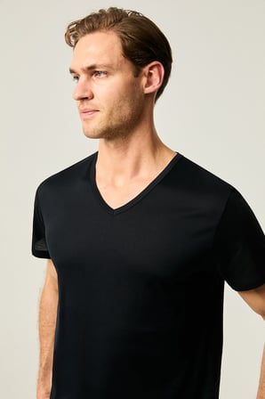 Kom Elite VYaka Pamuk Merserize Erkek Tshirt - Siyah