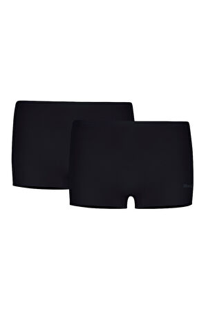 Kom Basic Kadın Short Külot 2li Siyah