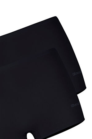 Kom Basic Kadın Short Külot 2li Siyah