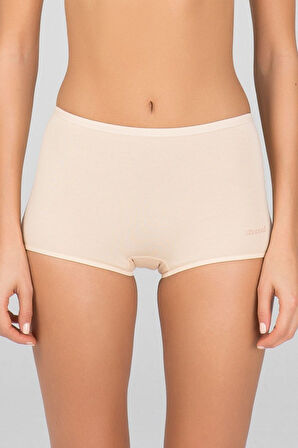 Kom Basic Kadın Short Külot 2li Ten Renk