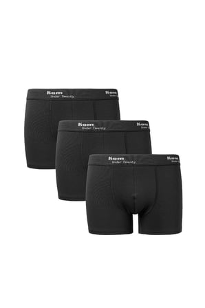 Tight Pamuklu 3 lü Erkek Boxer - Siyah