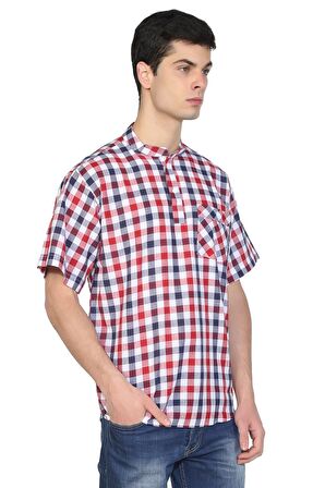 Kısa Kol Şile Bezi Hakim Yaka Erkek Tshirt Laciver