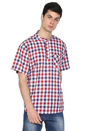 Kısa Kol Şile Bezi Hakim Yaka Erkek Tshirt Laciver
