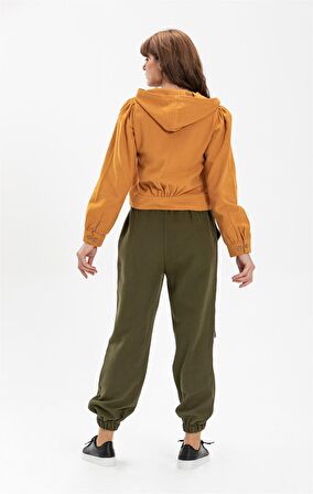 Yamalı Pazen Pantolon Haki