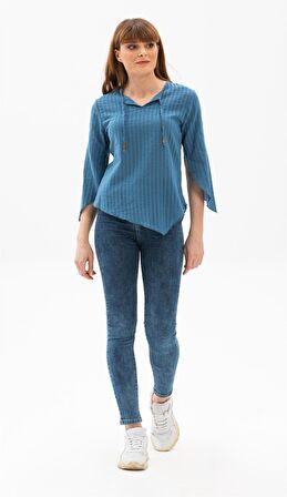 Rodos Gofre Bluz İndigo indg