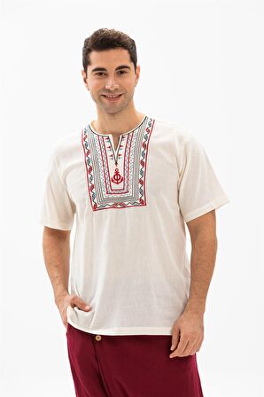 Kısa Kol Şile Bezi Bisiklet Yaka Bahriyeli Erkek T