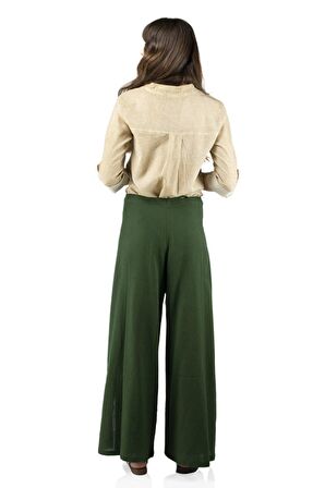 Nakışlı Şile Bezi Bilmece Pantolon Yeşil Ysl