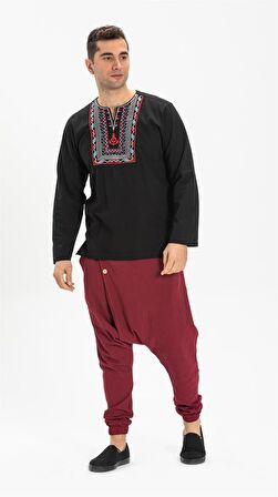 Uzun Kol Şile Bezi Bisiklet Yaka Bahriyeli Erkek T