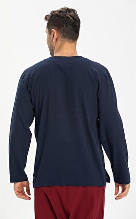 Uzun Kol Şile Bezi Bisiklet Yaka Bahriyeli Erkek T