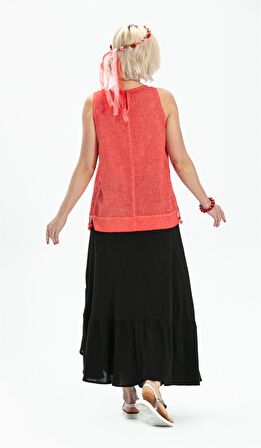 Kolsuz Poplin Zeyno Bluz Mercan Mrcn