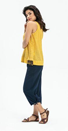 Kolsuz Poplin Zeyno Bluz Sarı Sarı