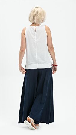 Kolsuz Poplin Zeyno Bluz Beyaz Byz