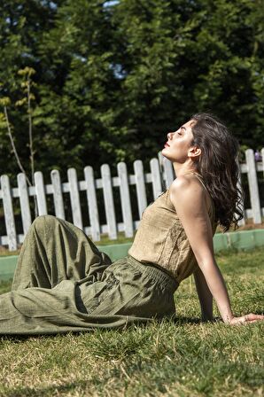 Kolsuz Poplin Zeyno Bluz Toprak Tprk