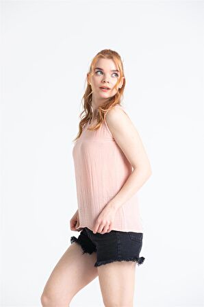 Kolsuz Müslin Melis Bluz Pudra Pdr