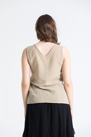 Kolsuz Müslin Melis Bluz Vizon Vzn