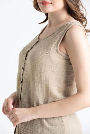 Kolsuz Müslin Melis Bluz Vizon Vzn