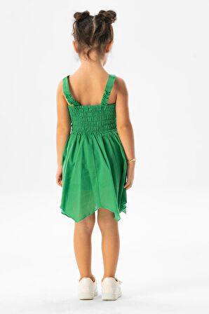 Askılı Vual Emel Yazlık Çocuk Elbise Mint Yeşili mntysl