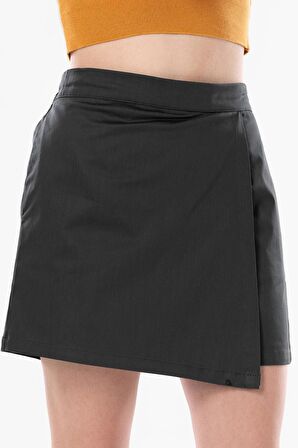 Sinem Gabardin Yazlık Şort Etek Haki Hk